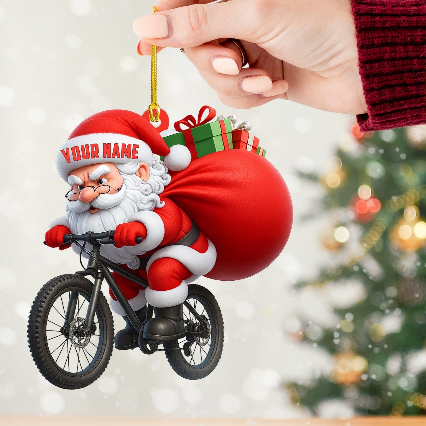 Christmas Bicycle, Home Decor, Christmas Ornament, Personalized Ornament