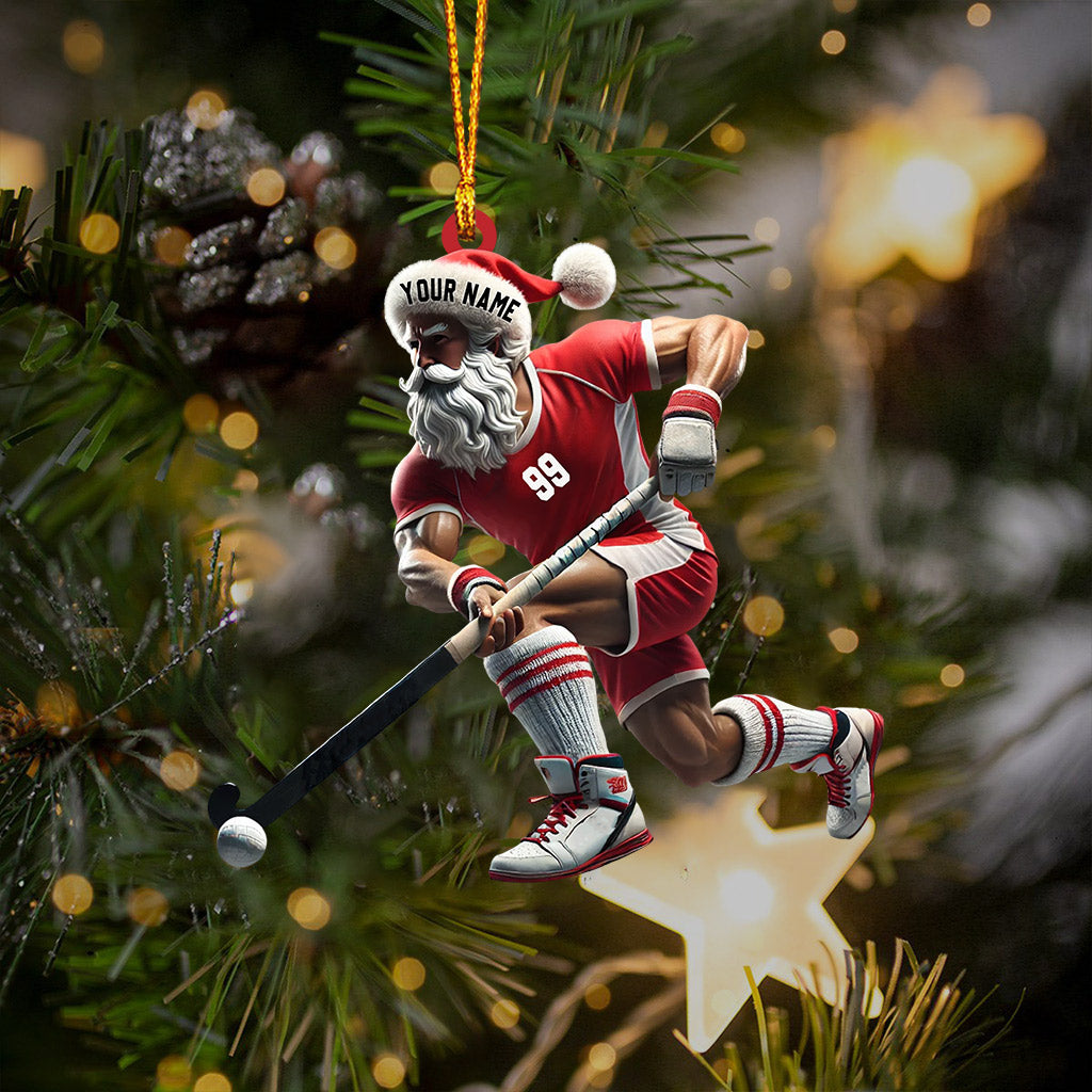 Field Hockey Home Decor Christmas Ornament, Personalized Ornament
