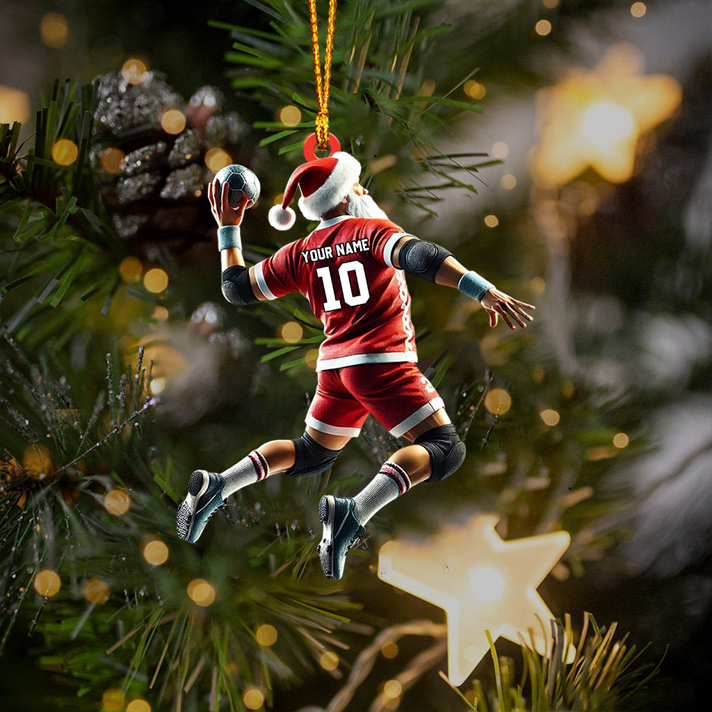 Handball Santa Home Decor Christmas Ornament, Personalized Ornament