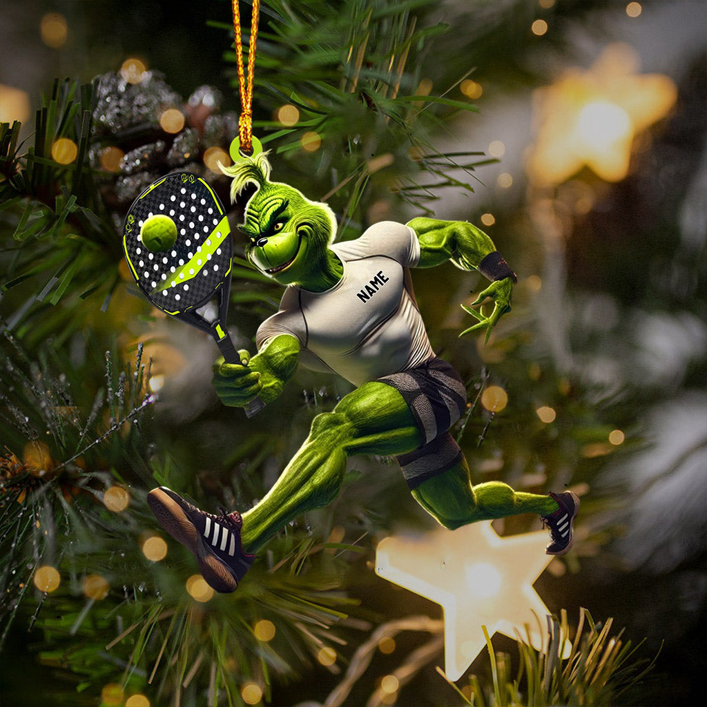ELF Tennis Player Home Decor Christmas Ornament, Personalized Ornament