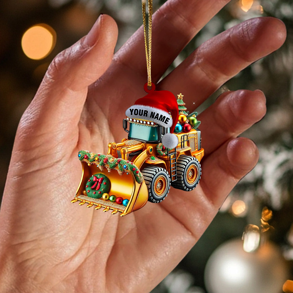 Sweet Snow Plow Home Decor Christmas Ornament, Personalized Ornament