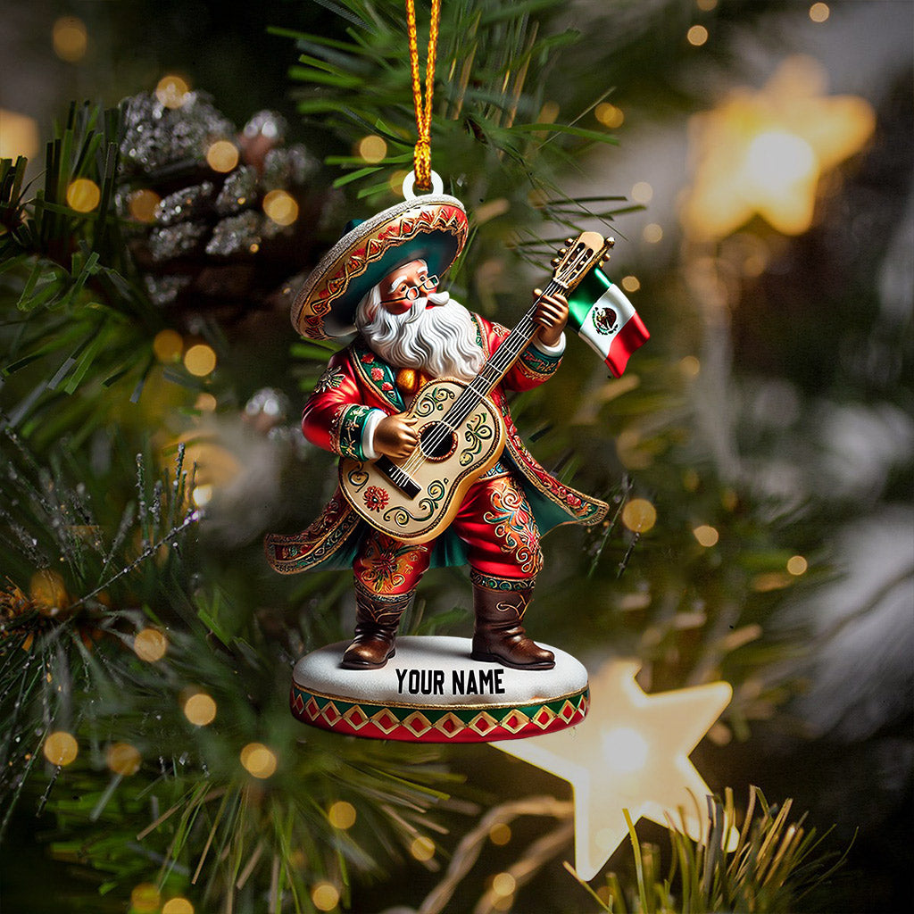 Merry Christmas Santa Mexican Home Decor Christmas Ornament, Personalized Ornament