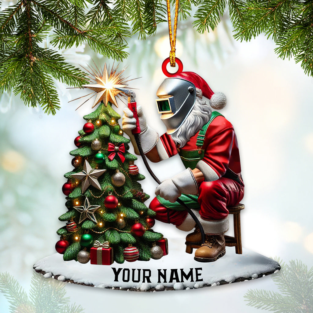 Santa The Welder Home Decor Christmas Ornament, Personalized Ornament