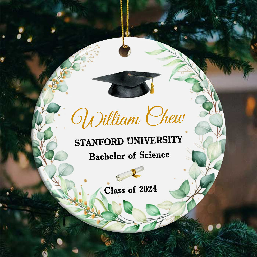 Graduation Gift, Congrats Class Of Graduation - Custom Texts Graduation - Personalized Ceramic Ornament