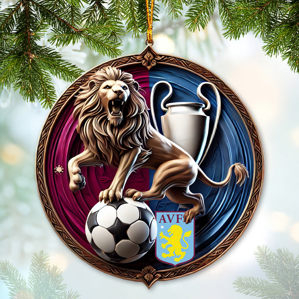 Custom Name AVFC Ornament, Christmas Gift for Football Lover