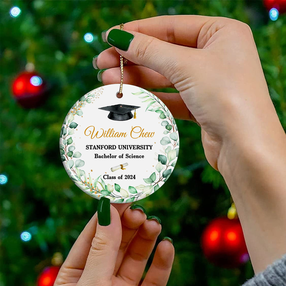 Graduation Gift, Congrats Class Of Graduation - Custom Texts Graduation - Personalized Ceramic Ornament